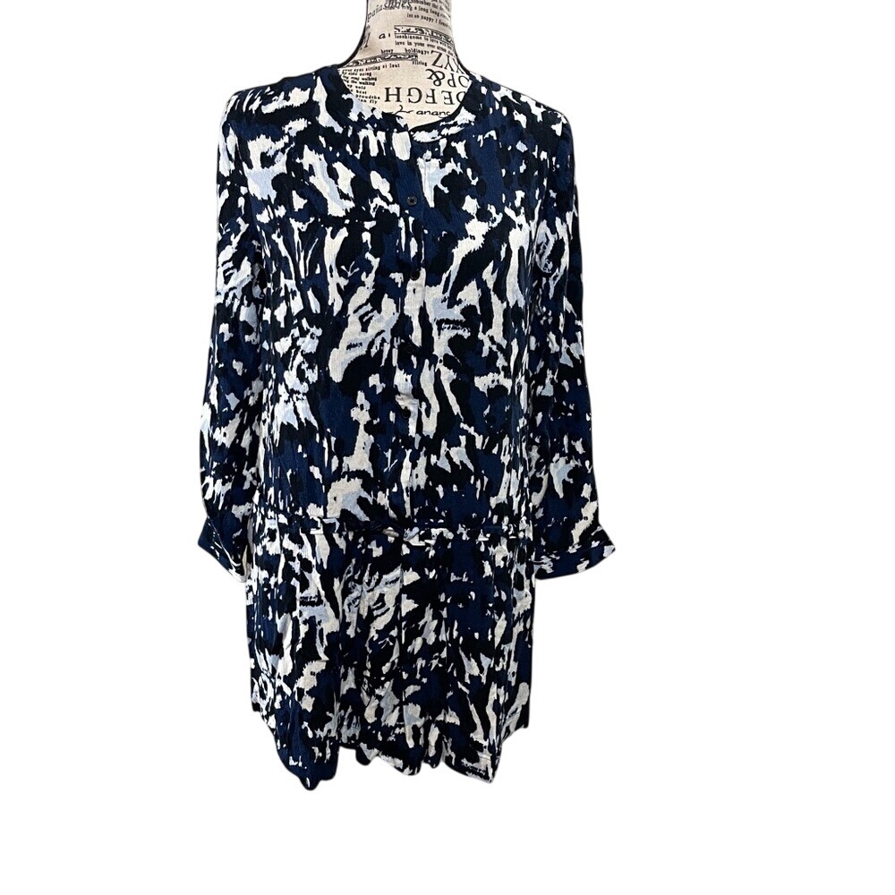 1. State Blue and‎ White Patterned Dress